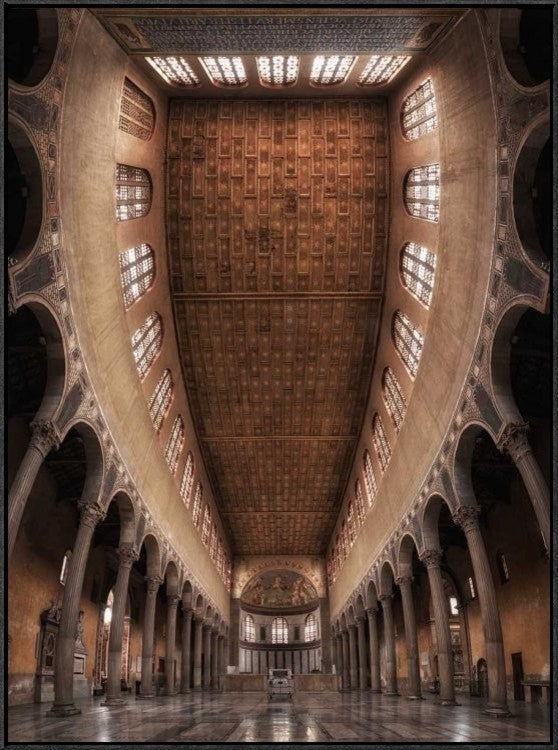 "Santa Sabina Church, Rome." Framed Canvas Giclee by Cuomo Massimo, 27x37"