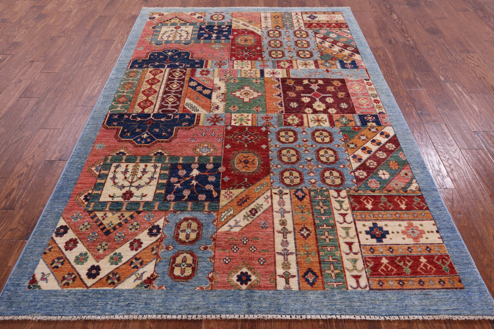 6' 0" X 8' 8" Hand-Knotted Super Kazak Wool Rug Q11087