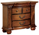 Benzara BM123357 Bellagrand Transitional Night Stand, Antique Tobacco Oak