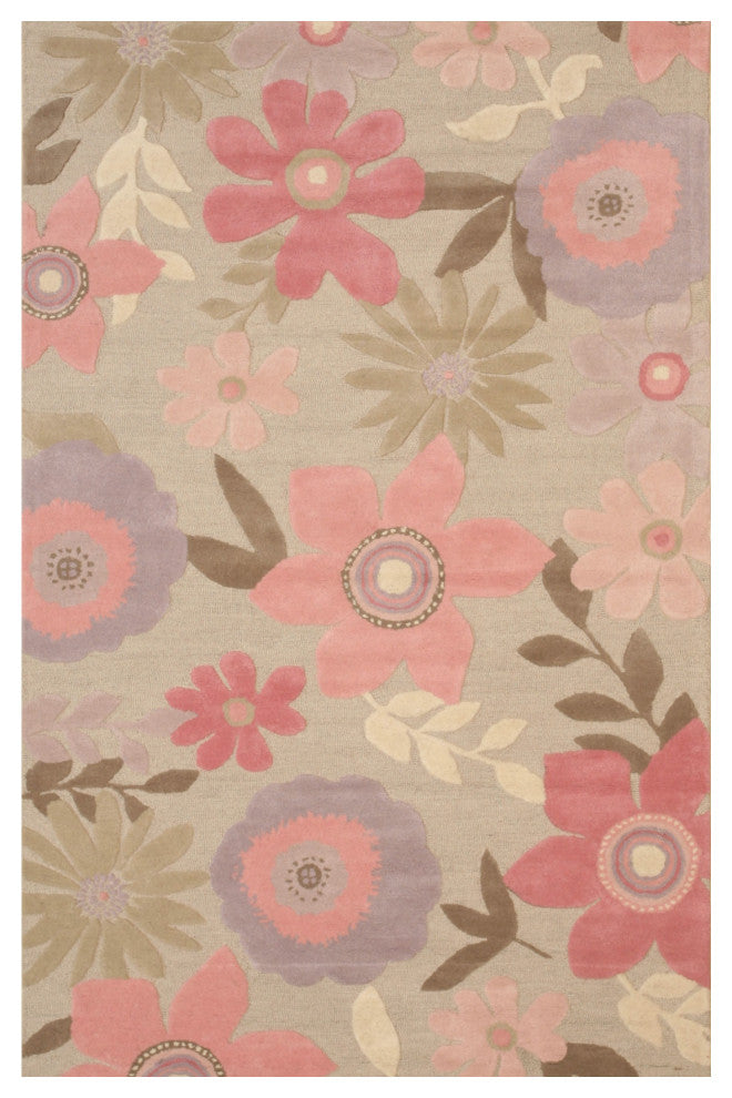 Gray Transitional Oriental Florida Area Rug