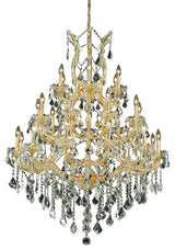 Maria Theresa 28-Light Chandelier, Gold With Clear Royal Cut Crystal