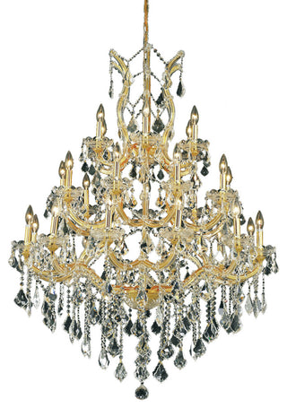 Maria Theresa 28-Light Chandelier, Gold With Clear Royal Cut Crystal