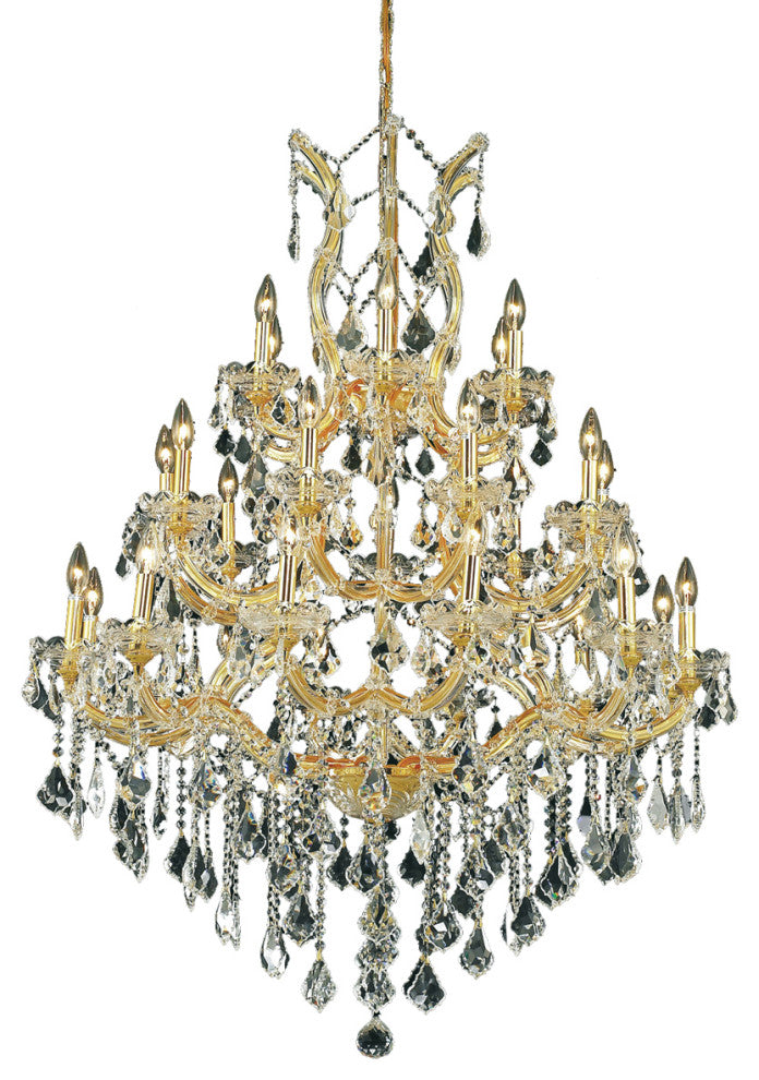 Maria Theresa 28-Light Chandelier, Gold With Clear Royal Cut Crystal