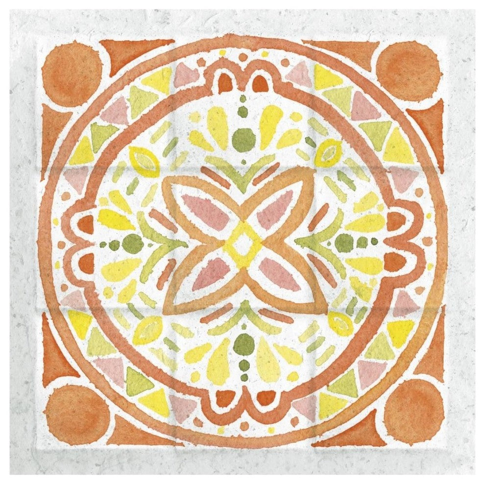 "Citrus Tile I" Digital Paper Print by Elyse DeNeige, 20"x20"