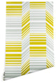 Deny Designs Heather Dutton Delineate Citron Wallpaper, Gray, 2'x8'