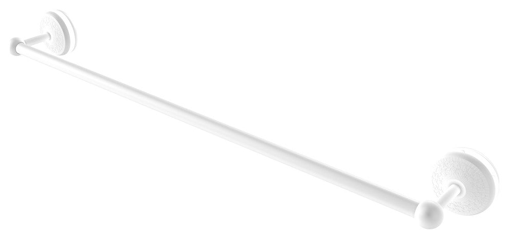 Monte Carlo 30" Shower Door Towel Bar, Matte White