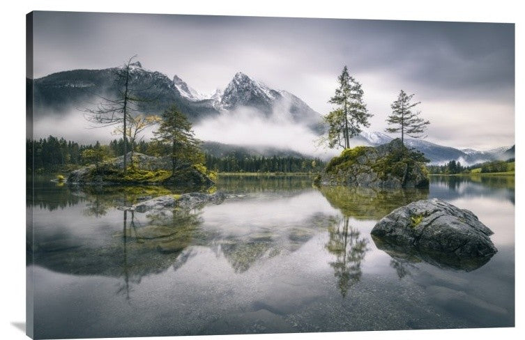 "Rainy Morning At Hintersee (Bavaria)" Canvas by Dirk Wiemer, 36x24"