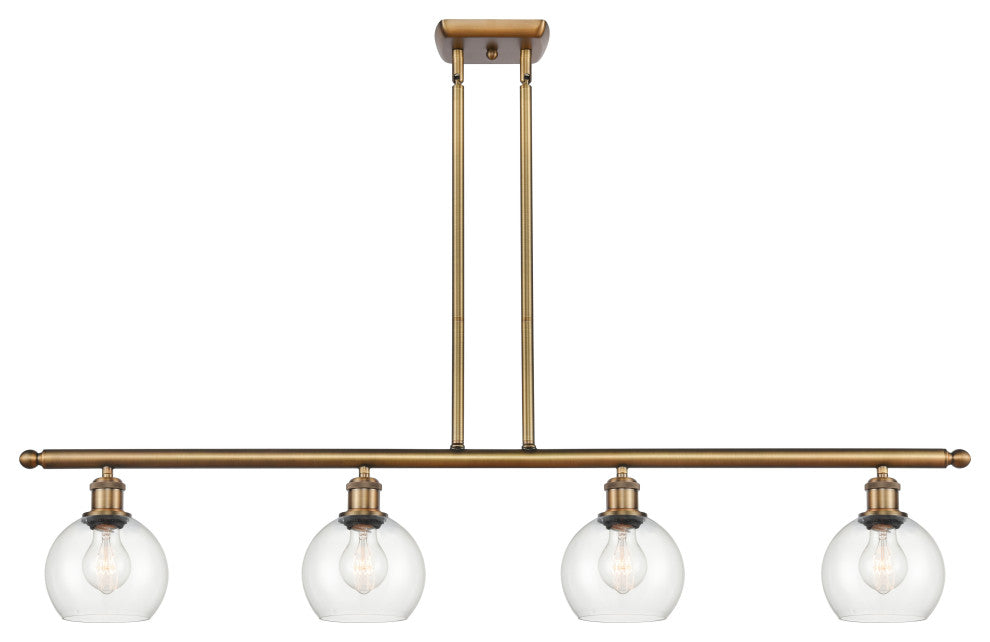 Innovations 516-4I-BB-G122-6 4 Light 48" Island Light, Brushed Brass