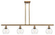 Innovations 516-4I-BB-G122-6 4 Light 48" Island Light, Brushed Brass