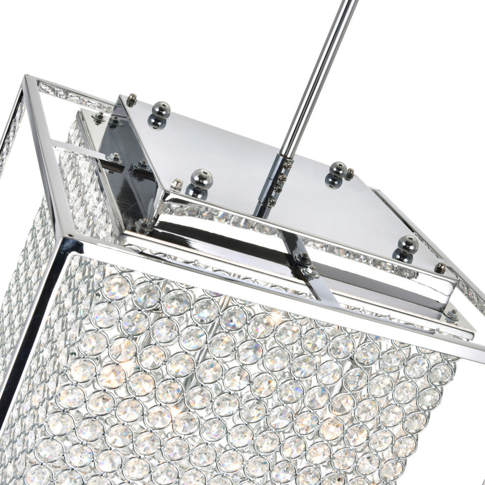 Cube 3 Light Chandelier With Chrome Finish