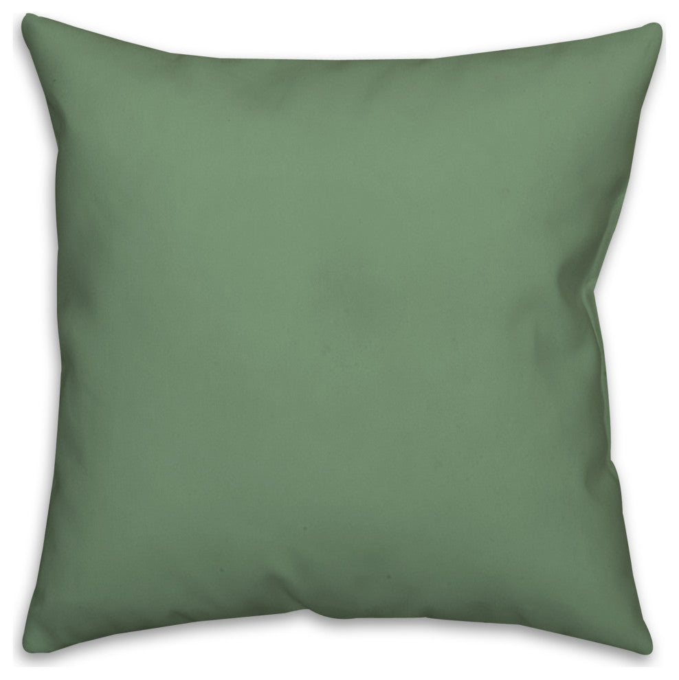 Watercolor Greenery Wreath Monogram - C 18x18 Spun Poly Pillow