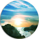 White Waters Among Beach Hills, Seashore Round Wall Art, 36"