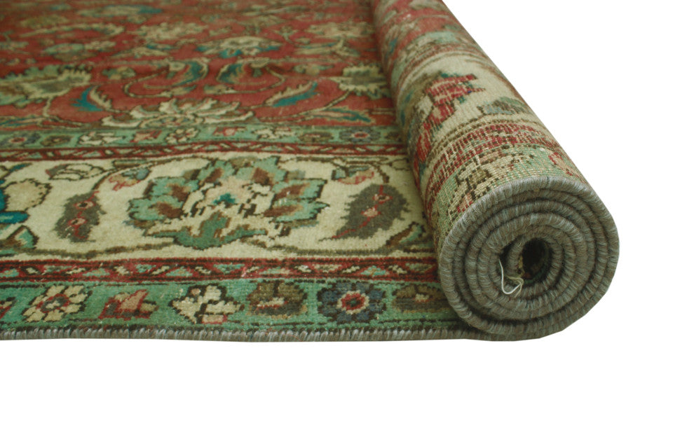 Fine Vintage Distressed Huntley Red Rug