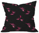 Morgan Kendall pink sparrows Throw Pillow