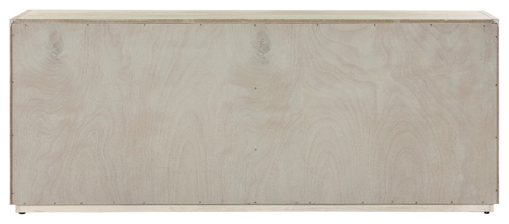 Abbey 4 Door Sideboard Buffet, Gray Oak Wood