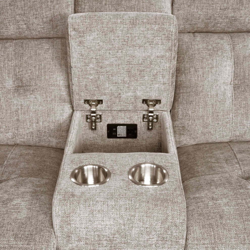 Richland Bristol Grey Power Reclining Sofa and Loveseat