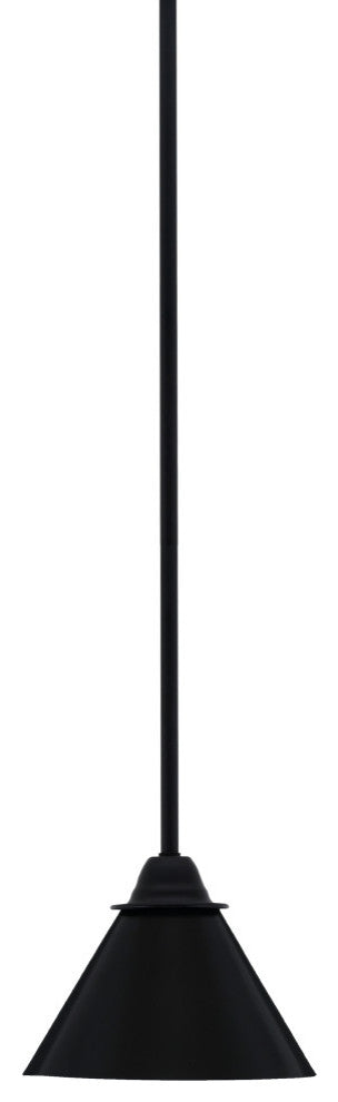 Paramount Mini Pendant, Matte Black, 7" Matte Black Metal Shade