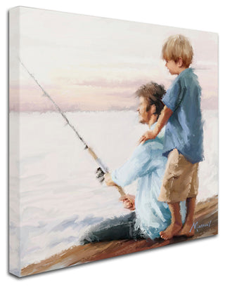 The Macneil Studio 'Father and Son 2' Canvas Art, 14"x14"