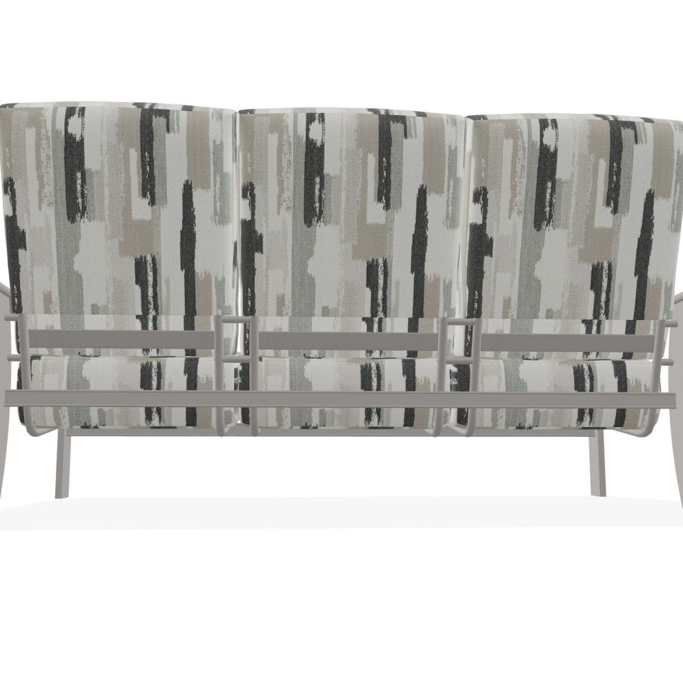 St. Catherine Deep Seat 3-Seat Outdoor Sofa, Dreamscape Seaglass/Warm Gray