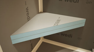 The Original™ Floating Corner Shower Bench Kit with Wedi Building Boards, 32