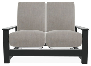 Leeward Deep Seat Outdoor Loveseat with Hidden Motion, Cast Silver/Graphite