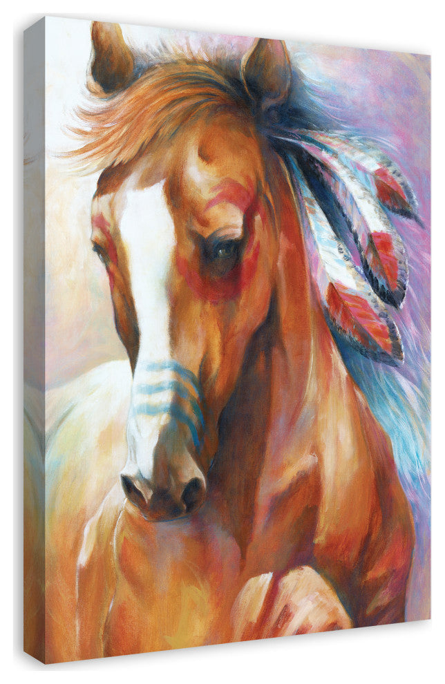 Native American Horse 20x30 Canvas Wall Art