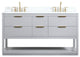 Elegant VF19260DGR-BS 60"Single Bathroom Vanity, Gray With Backsplash
