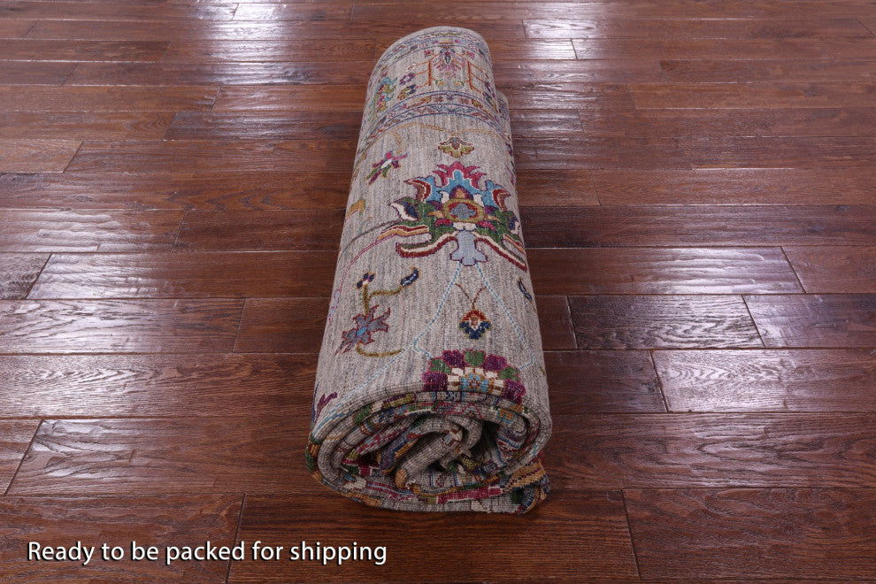 Persian Tabriz Hand Knotted Rug 6' 7" X 10' 0" Q9821