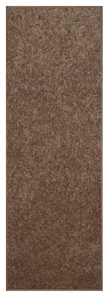 Furnish My Place Brown 3' x 26' Solid Color Rug Runner Made In Usa