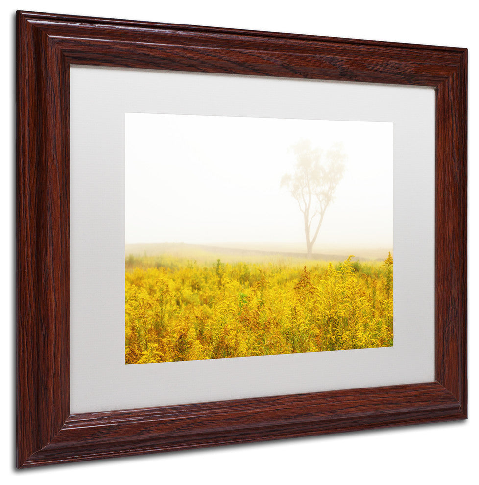 PIPA Fine Art 'Dreams of Goldenrod and Fog' Matted Framed Art, 14x11