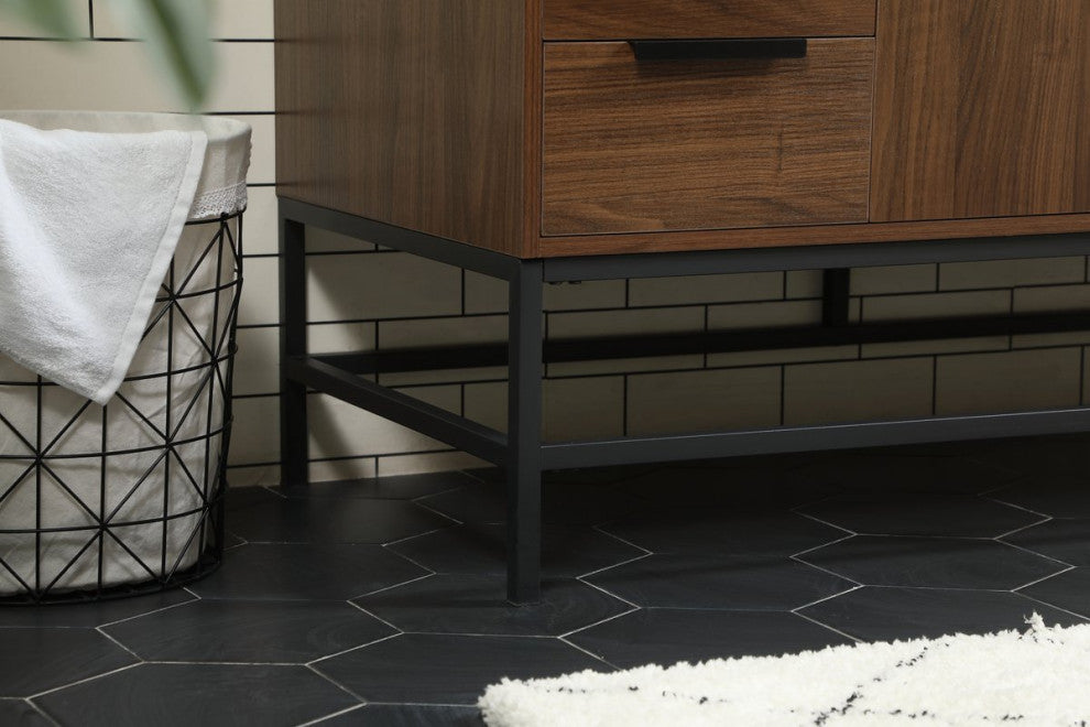 Home Living 22" Modern Walnut-Light Bathroom Vanity