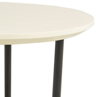Madison Park Beaumont White Oval Coffee Table With Wood Base Shelf, End Table