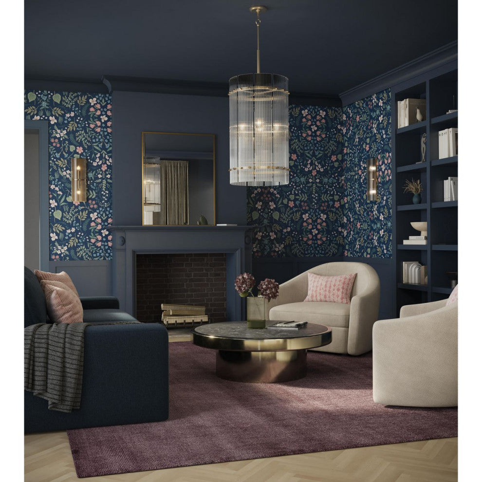 Seville Collection 4-Light Contemporary Foyer Light, Soft Gold