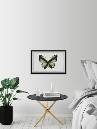 "Hunter Green Butterfly" Framed Painting Print, 45"x30"