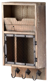 Cyan Design Casey Wall Organizer, Raw Iron and Natural Wood