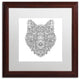 Filippo Cardu ''Blooming Wolf'' Art, Wood Frame, White Mat, 16 X 16