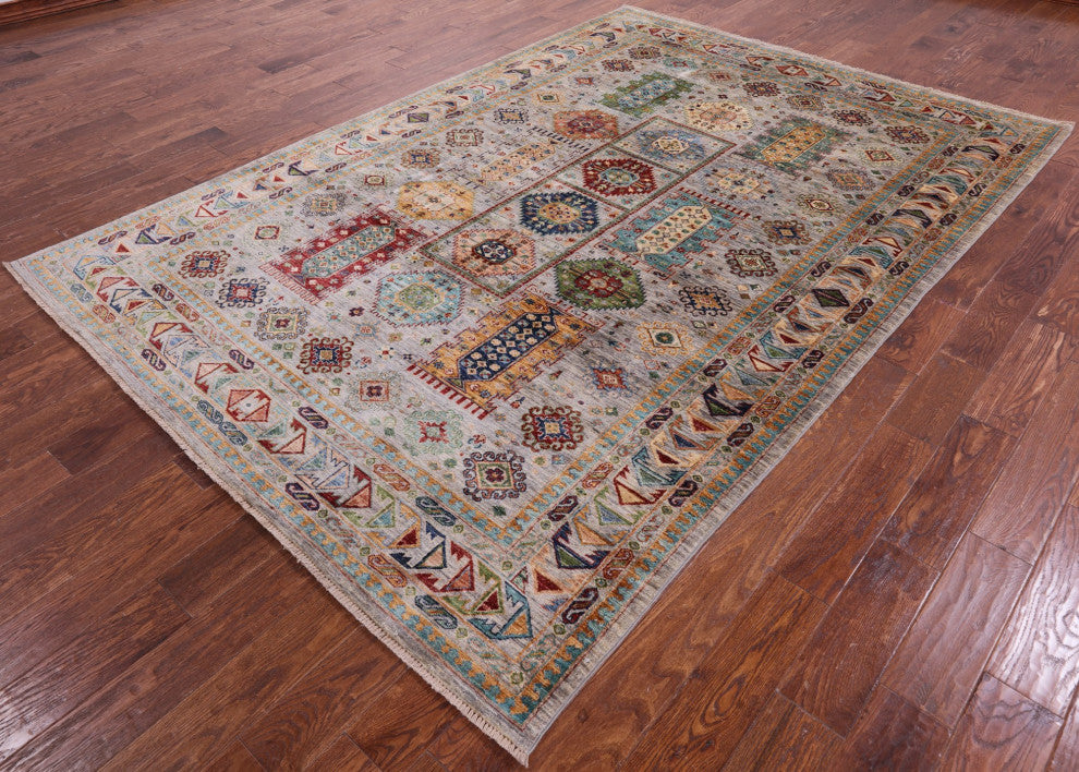 Fine Turkmen Ersari Hand-Knotted Wool Rug 6' 9" X 10' 0" - Q12198