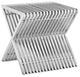 Modern Silver Press Stainless Steel Side Table