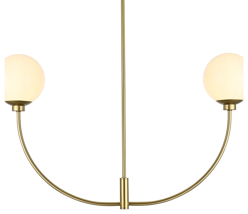 Living District Nyomi 36" Chandelier in Brass
