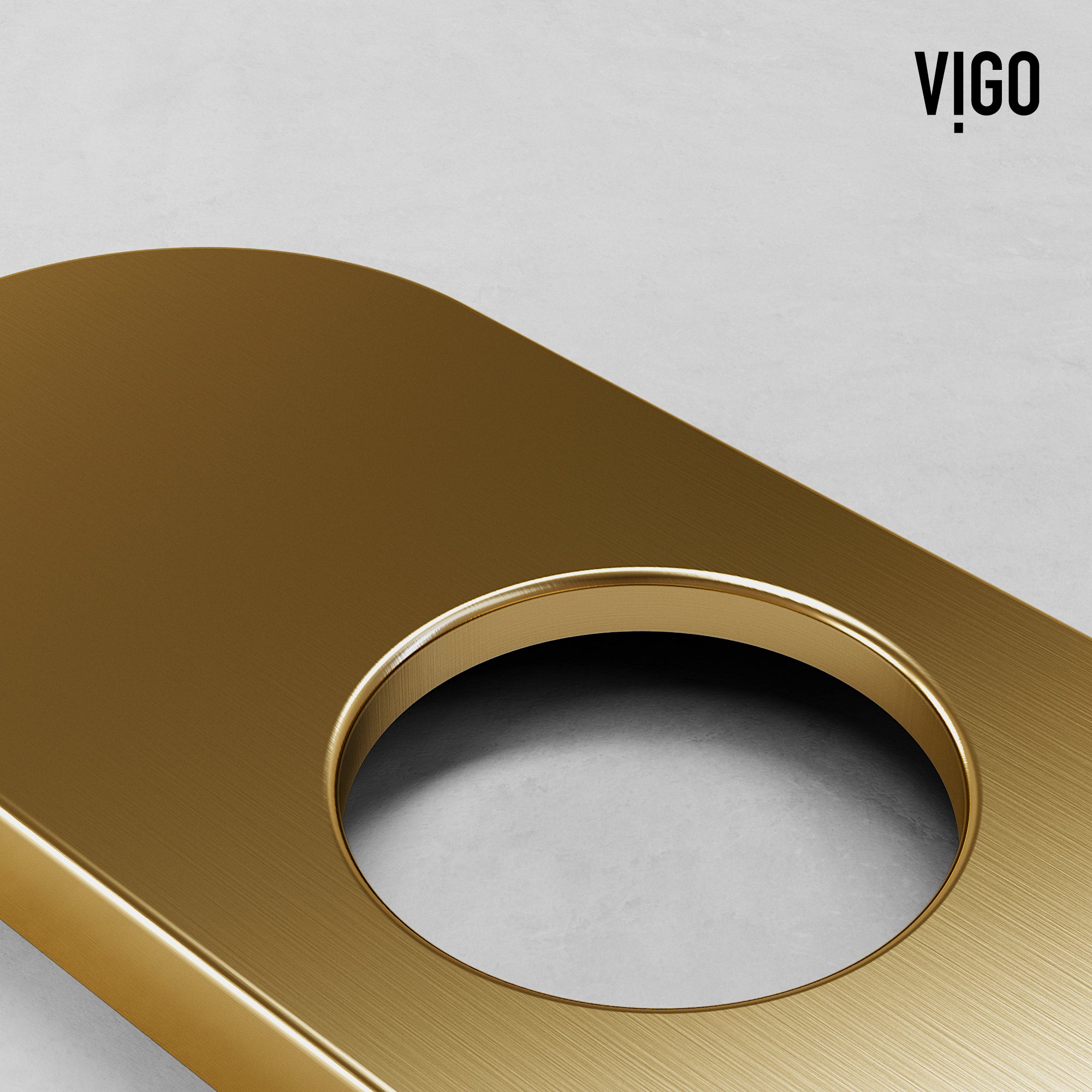 VIGO 5.5" L Bathroom Deck Plate, Matte Gold