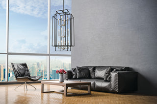 Z-Lite 12 Light Pendant, Black, Brushed Nickel, 454-42BK-BN