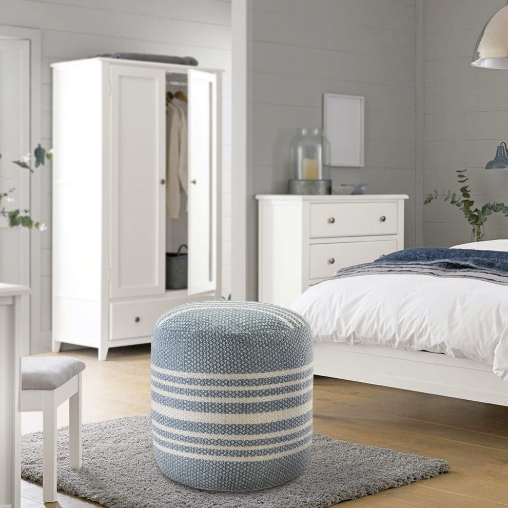 Simple Stripe Indoor Outdoor Pouf