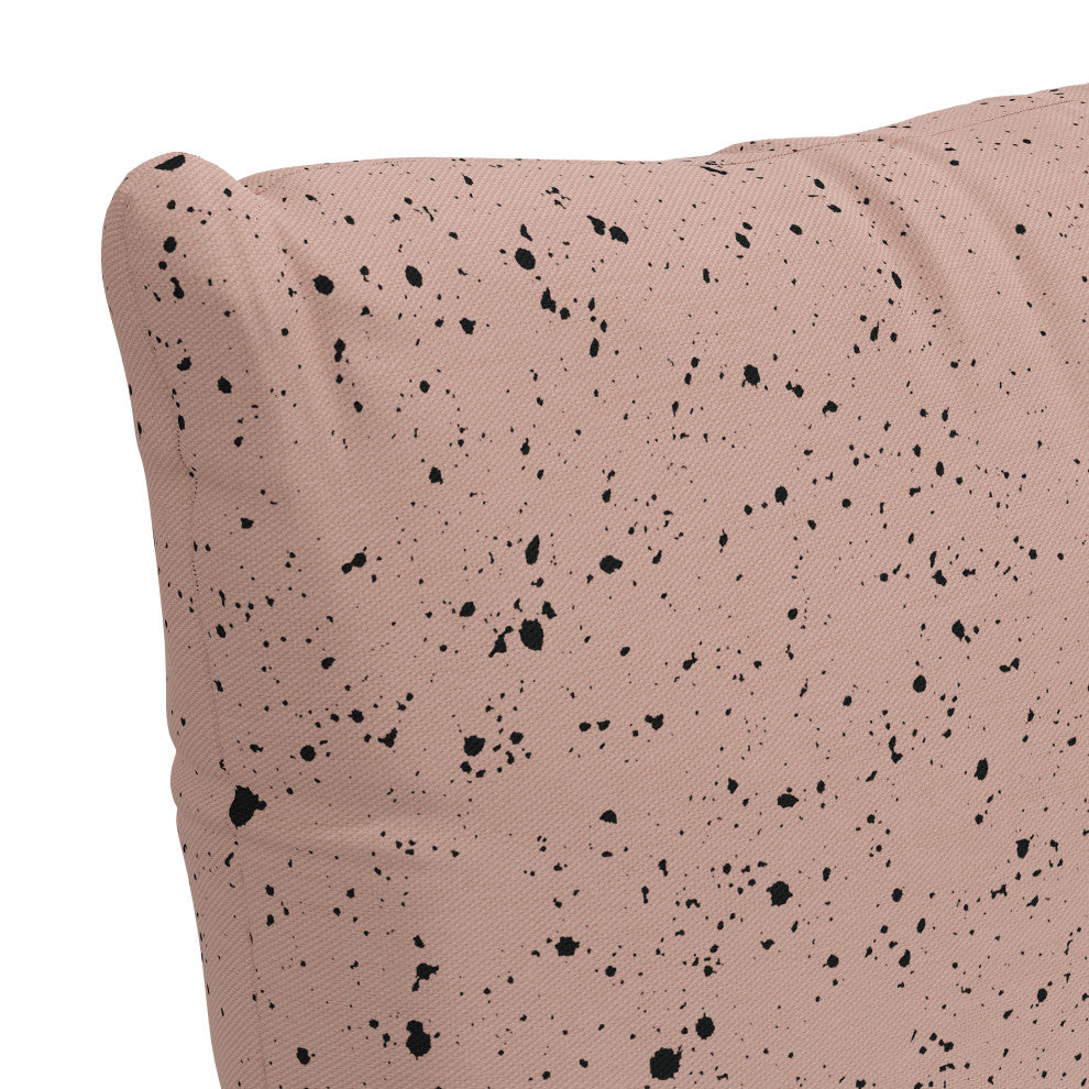 18" Decorative Pillow, Polyester Insert, Splatter Mauve