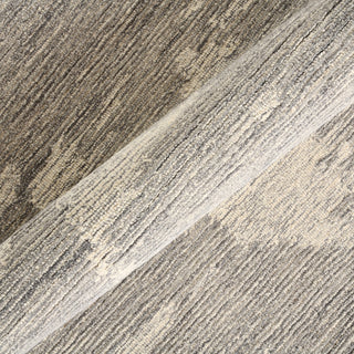 Mexico Abstract Ivory Gray Hand-Hooked Area Rug 5' x 7'6"