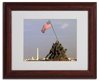 'Marine Corps Memorial' Matted Framed Canvas Art by CATeyes