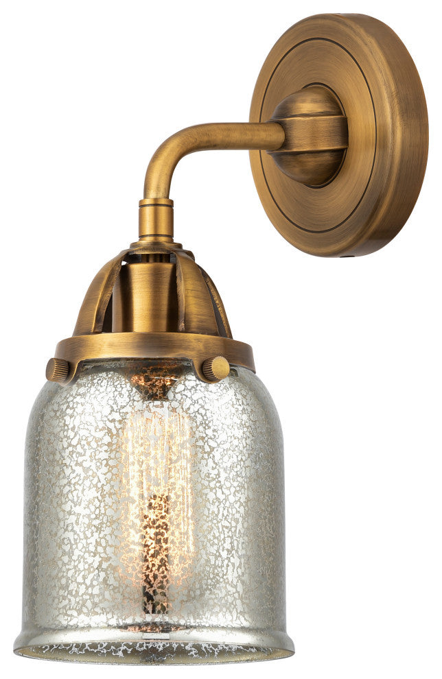 Small Bell Sconce, Brushed Brass, Silver Plated Mercury, Silver Plated Mercury