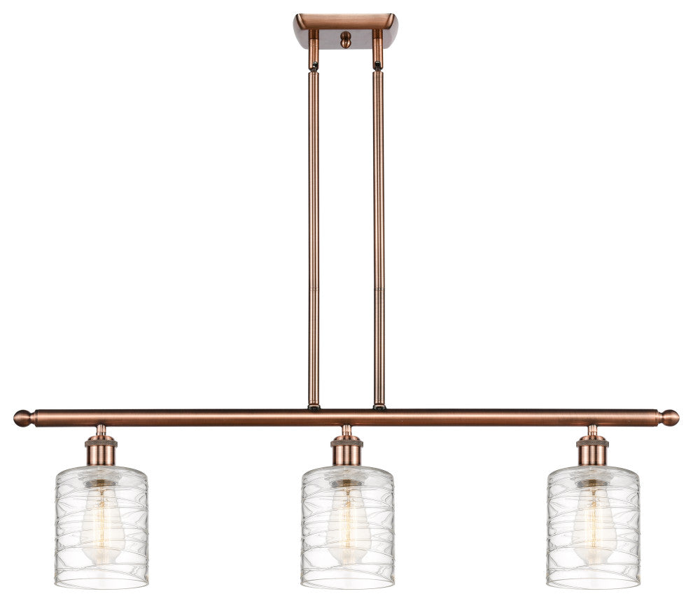 Innovations 516-3I-AC-G1113-LED 3-Light Island Light, Antique Copper