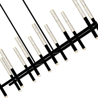 Integrated LED Black Chandelier