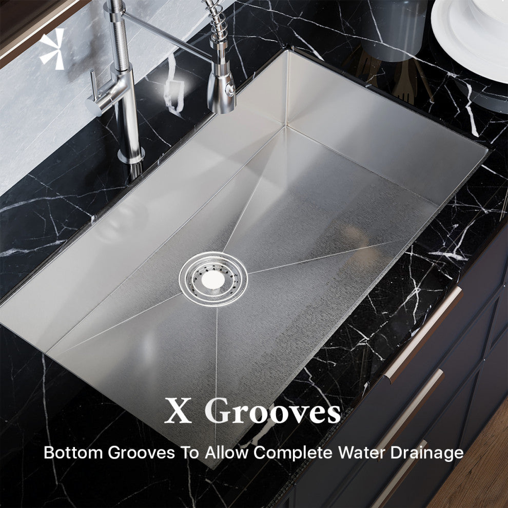 Eviva Aries 30" x 18" Stainless Steel Undermount Kitchen Sink