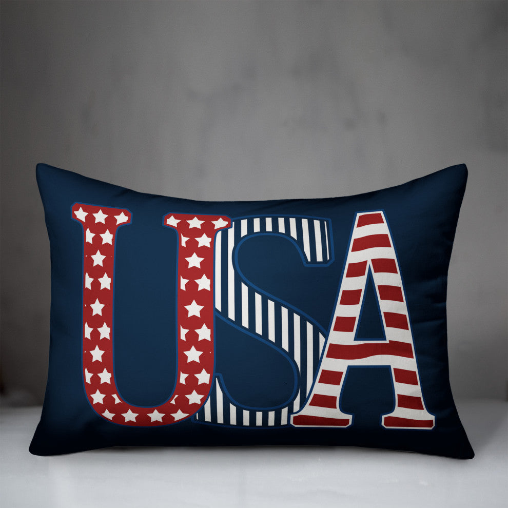Multi Pattern USA 14x20 Spun Poly Pillow